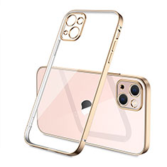 Ultra-thin Transparent TPU Soft Case Cover H04 for Apple iPhone 13 Gold