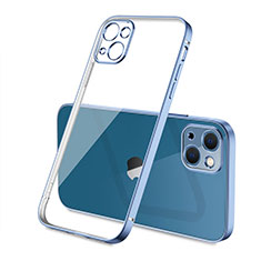 Ultra-thin Transparent TPU Soft Case Cover H04 for Apple iPhone 13 Mini Blue