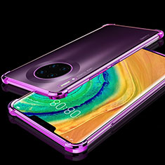 Ultra-thin Transparent TPU Soft Case Cover H04 for Huawei Mate 30 Purple