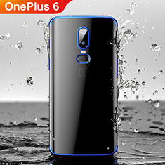 Ultra-thin Transparent TPU Soft Case Cover H04 for OnePlus 6 Blue