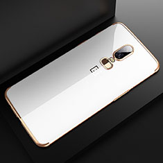Ultra-thin Transparent TPU Soft Case Cover H04 for OnePlus 6 Gold