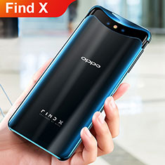 Ultra-thin Transparent TPU Soft Case Cover H04 for Oppo Find X Blue