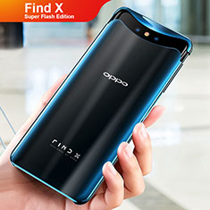 Ultra-thin Transparent TPU Soft Case Cover H04 for Oppo Find X Super Flash Edition Blue
