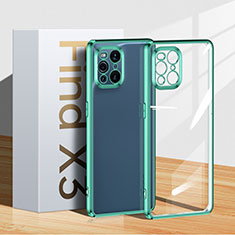 Ultra-thin Transparent TPU Soft Case Cover H04 for Oppo Find X3 5G Green