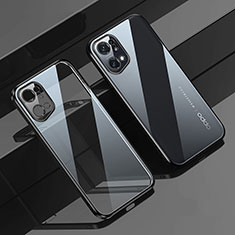 Ultra-thin Transparent TPU Soft Case Cover H04 for Oppo Find X5 5G Black