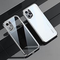 Ultra-thin Transparent TPU Soft Case Cover H04 for Oppo Find X5 5G Silver