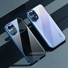 Ultra-thin Transparent TPU Soft Case Cover H04 for Oppo Find X5 Pro 5G Blue