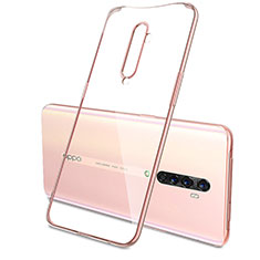 Ultra-thin Transparent TPU Soft Case Cover H04 for Oppo Reno2 Pink