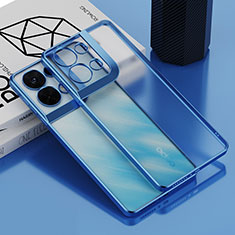 Ultra-thin Transparent TPU Soft Case Cover H04 for Oppo Reno8 5G Blue