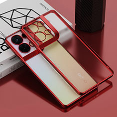 Ultra-thin Transparent TPU Soft Case Cover H04 for Oppo Reno8 5G Red
