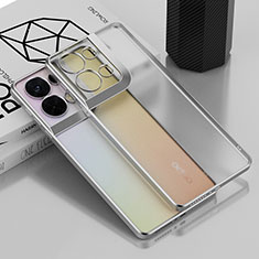Ultra-thin Transparent TPU Soft Case Cover H04 for Oppo Reno9 Pro+ Plus 5G Silver