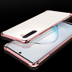 Ultra-thin Transparent TPU Soft Case Cover H04 for Samsung Galaxy Note 10 Plus 5G Rose Gold