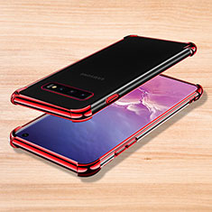 Ultra-thin Transparent TPU Soft Case Cover H04 for Samsung Galaxy S10 5G Red