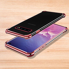 Ultra-thin Transparent TPU Soft Case Cover H04 for Samsung Galaxy S10 Rose Gold