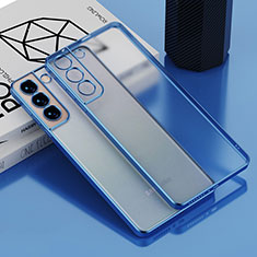 Ultra-thin Transparent TPU Soft Case Cover H04 for Samsung Galaxy S21 FE 5G Blue