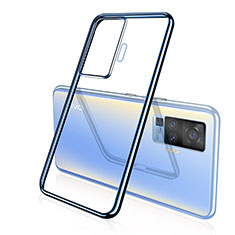 Ultra-thin Transparent TPU Soft Case Cover H04 for Vivo X50 Pro 5G Blue