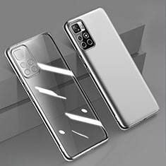 Ultra-thin Transparent TPU Soft Case Cover H04 for Xiaomi Poco M4 Pro 5G Silver