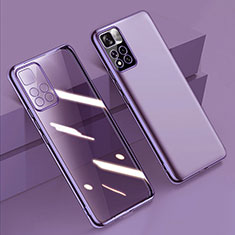 Ultra-thin Transparent TPU Soft Case Cover H04 for Xiaomi Poco X4 NFC Purple