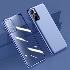 Ultra-thin Transparent TPU Soft Case Cover H04 for Xiaomi Redmi Note 11 5G Blue