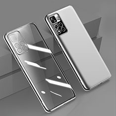 Ultra-thin Transparent TPU Soft Case Cover H04 for Xiaomi Redmi Note 11 Pro+ Plus 5G Silver