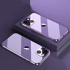 Ultra-thin Transparent TPU Soft Case Cover H05 for Apple iPhone 13 Mini Purple