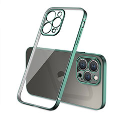 Ultra-thin Transparent TPU Soft Case Cover H05 for Apple iPhone 13 Pro Green
