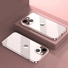 Ultra-thin Transparent TPU Soft Case Cover H05 for Apple iPhone 13 Rose Gold