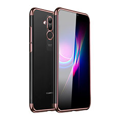 Ultra-thin Transparent TPU Soft Case Cover H05 for Huawei Mate 20 Lite Rose Gold