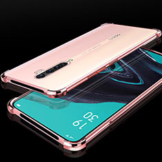 Ultra-thin Transparent TPU Soft Case Cover H05 for Oppo Reno2 Rose Gold