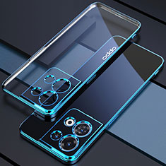Ultra-thin Transparent TPU Soft Case Cover H05 for Oppo Reno9 Pro 5G Blue