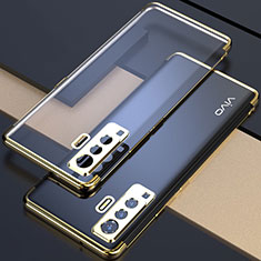 Ultra-thin Transparent TPU Soft Case Cover H05 for Vivo X50 5G Gold