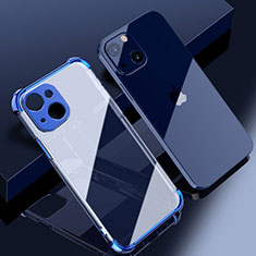 Ultra-thin Transparent TPU Soft Case Cover H06 for Apple iPhone 13 Mini Blue