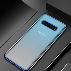 Ultra-thin Transparent TPU Soft Case Cover H06 for Samsung Galaxy S10 Plus Blue
