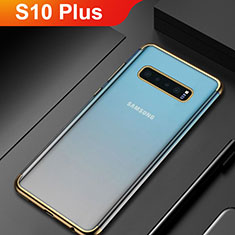 Ultra-thin Transparent TPU Soft Case Cover H06 for Samsung Galaxy S10 Plus Gold