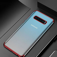 Ultra-thin Transparent TPU Soft Case Cover H06 for Samsung Galaxy S10 Plus Red