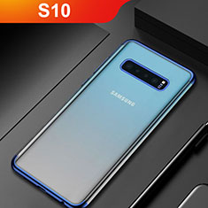 Ultra-thin Transparent TPU Soft Case Cover H07 for Samsung Galaxy S10 Blue