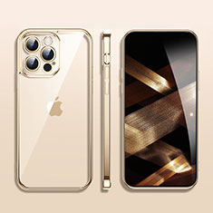 Ultra-thin Transparent TPU Soft Case Cover H09 for Apple iPhone 14 Pro Max Gold