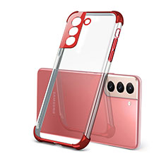 Ultra-thin Transparent TPU Soft Case Cover H09 for Samsung Galaxy S21 5G Red