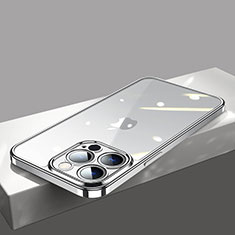 Ultra-thin Transparent TPU Soft Case Cover H12 for Apple iPhone 13 Pro Max Silver