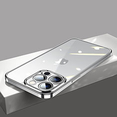 Ultra-thin Transparent TPU Soft Case Cover H12 for Apple iPhone 13 Pro Silver