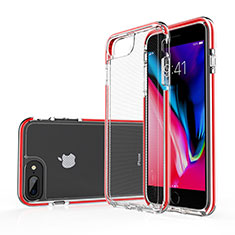 Ultra-thin Transparent TPU Soft Case Cover HT01 for Apple iPhone 8 Plus Red