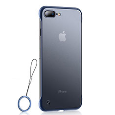 Ultra-thin Transparent TPU Soft Case Cover HT02 for Apple iPhone 8 Plus Blue