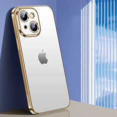 Ultra-thin Transparent TPU Soft Case Cover LD1 for Apple iPhone 14 Gold