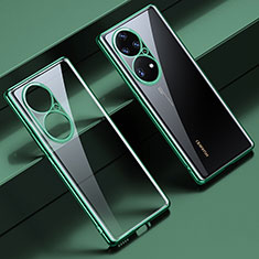 Ultra-thin Transparent TPU Soft Case Cover LD1 for Huawei P50 Green