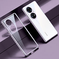 Ultra-thin Transparent TPU Soft Case Cover LD1 for Huawei P50 Pro Purple