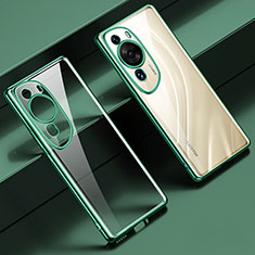 Ultra-thin Transparent TPU Soft Case Cover LD1 for Huawei P60 Art Green