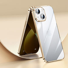 Ultra-thin Transparent TPU Soft Case Cover LD2 for Apple iPhone 14 Gold