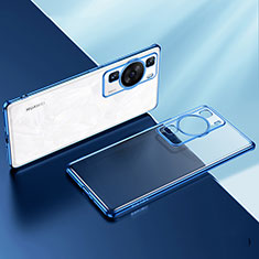 Ultra-thin Transparent TPU Soft Case Cover LD2 for Huawei P60 Pro Blue