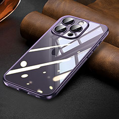 Ultra-thin Transparent TPU Soft Case Cover LD7 for Apple iPhone 14 Pro Max Purple