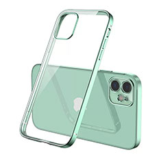 Ultra-thin Transparent TPU Soft Case Cover N01 for Apple iPhone 12 Mini Matcha Green
